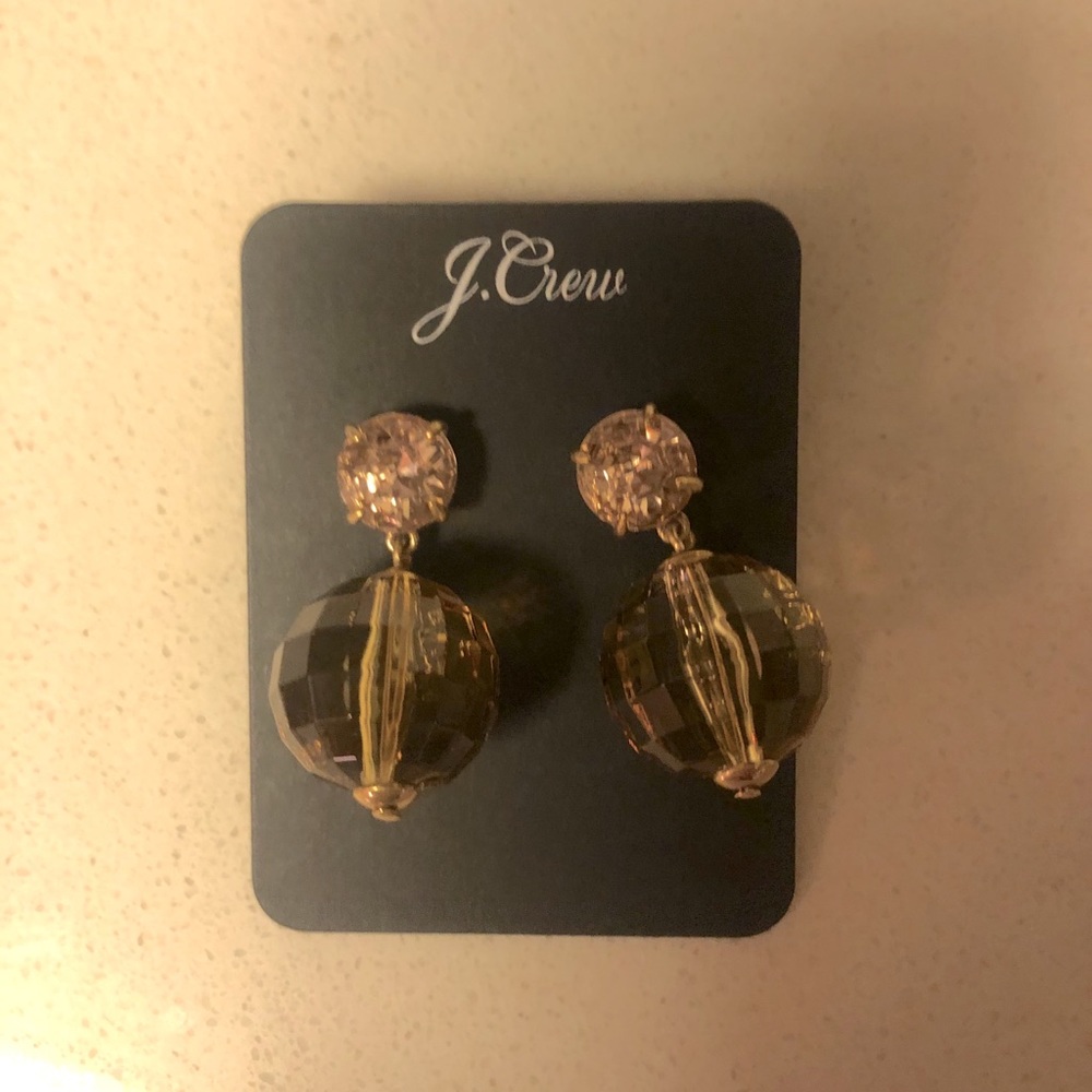 J crew disco ball drop earrings